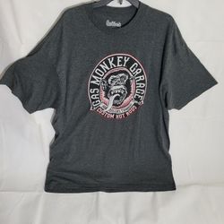 Gas Monkey Garage Men's 3XLT T-Shirt Charcoal Gray Cotton Blend Hot Rods