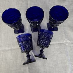 Vintage Colbalt Blue Glasses 