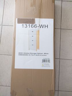 Brand new kitchen storage cabinet white