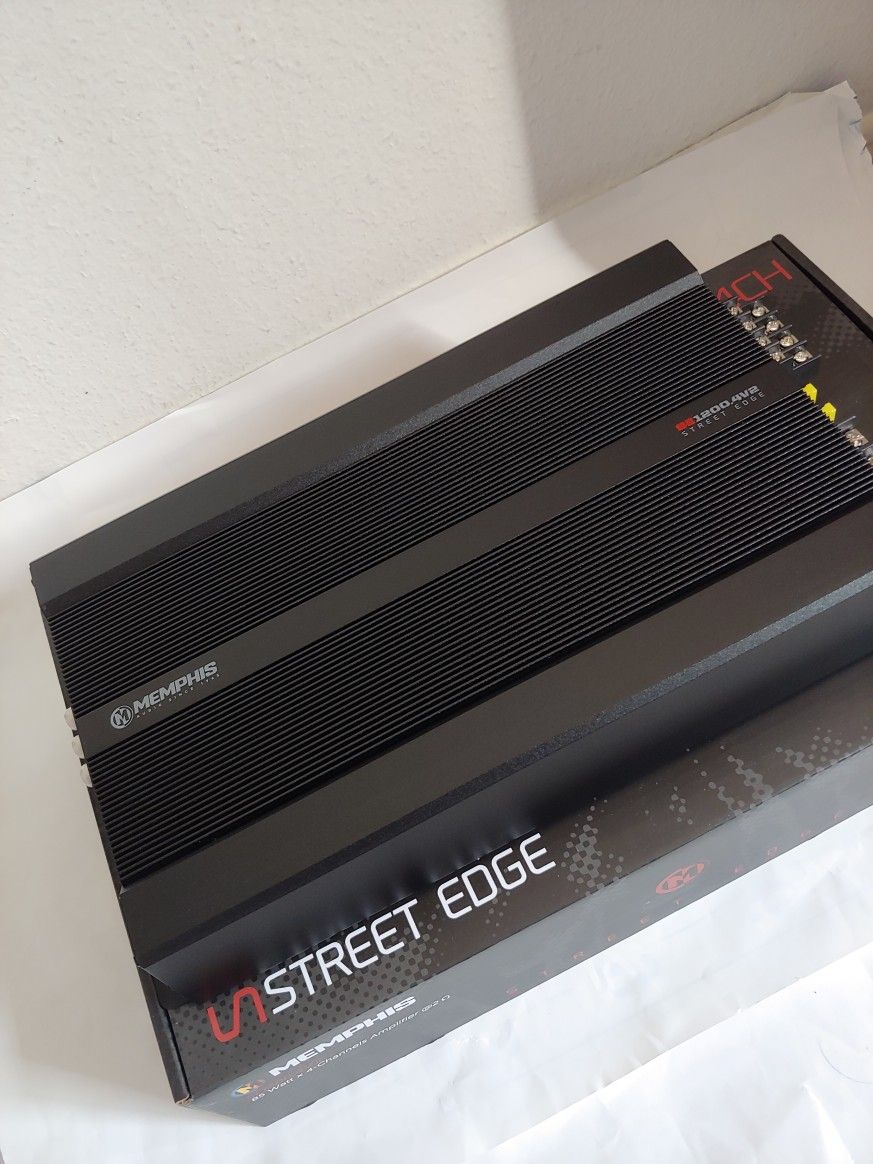 MEMPHIS 1200 WATTS 4 CHANNEL BUILT IN CROSSOVER CAR AMPLIFIER ( BRAND NEW PRICE IS LOWEST INSTALL NOT AVAILABLE )