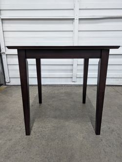 Dark Brown Square Wood Table