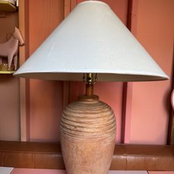 Large Vintage Ceramic Pair of Lamps