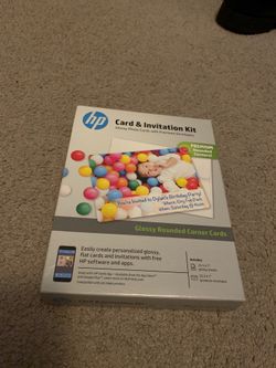 HEWLETT PACKARD CARD & INVITATION KIT FOR GLOSSY ROUNDED CORNER FLAT CARDS, 5 X 7, 25/KIT