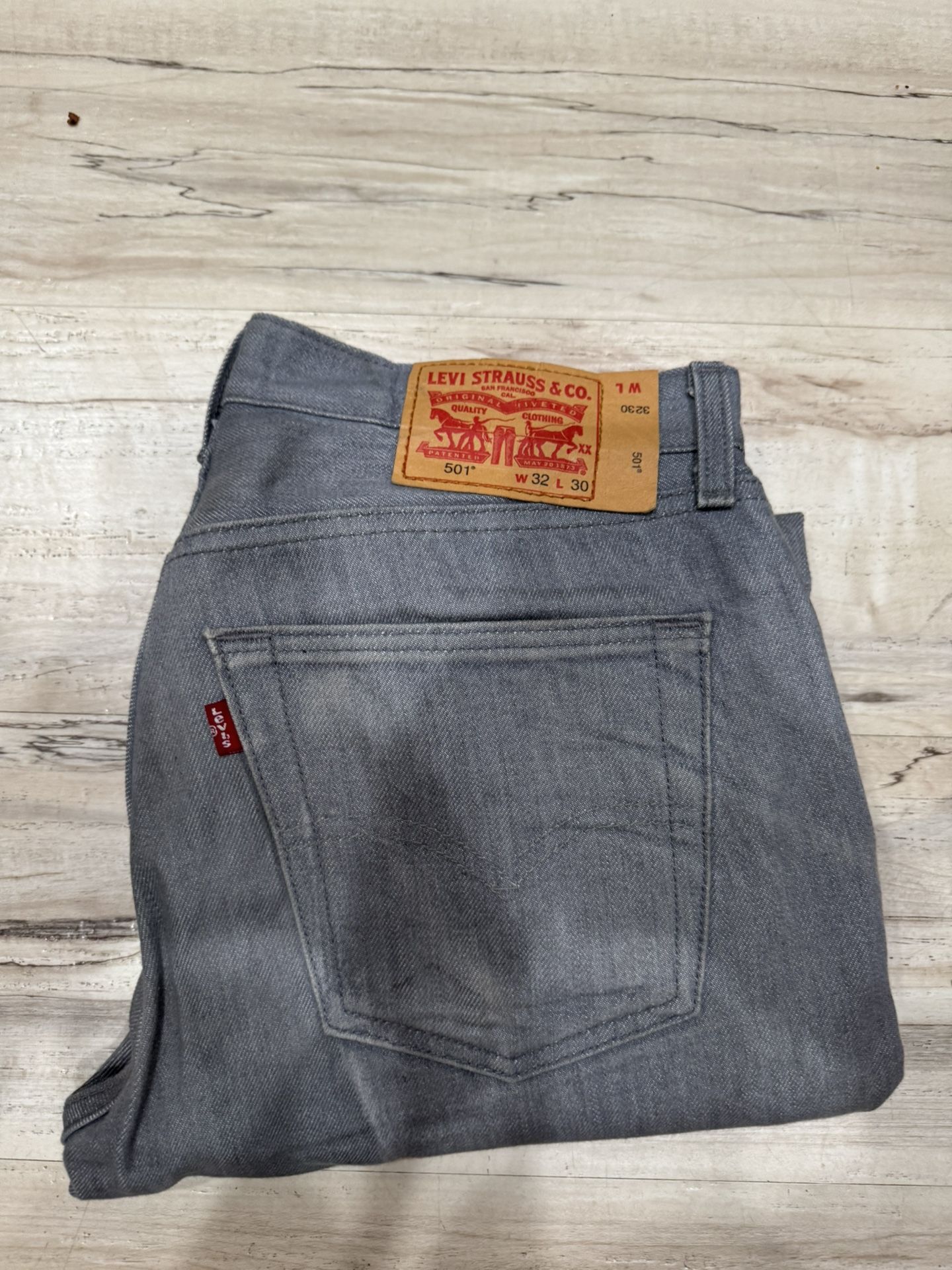 Really Used Grey Shrink To Fit 501s Size 32x30