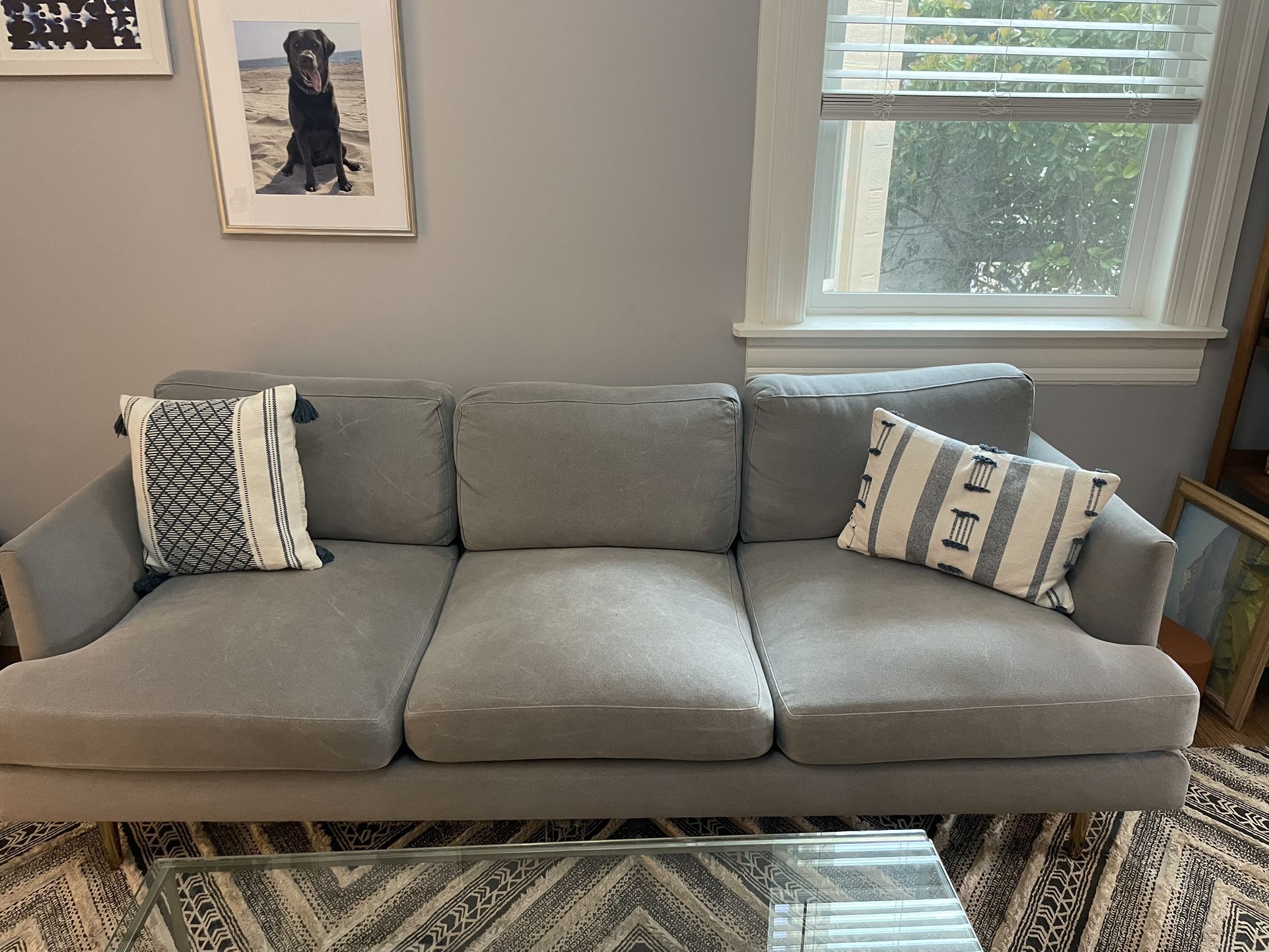 West Elm Haven Couch / Sofa Gray