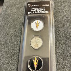 NCAA Arizona State Sun Devils Hat Clip & Ball Markers - NEW