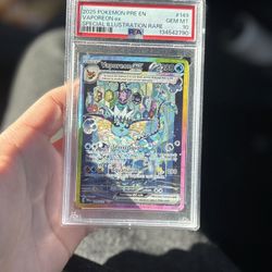 PSA 10 Vaporeon EX 149/131 Prismatic Evolutions SIR(special Illustration Rare) Will Trade For Sealed If It’s 100% Trade