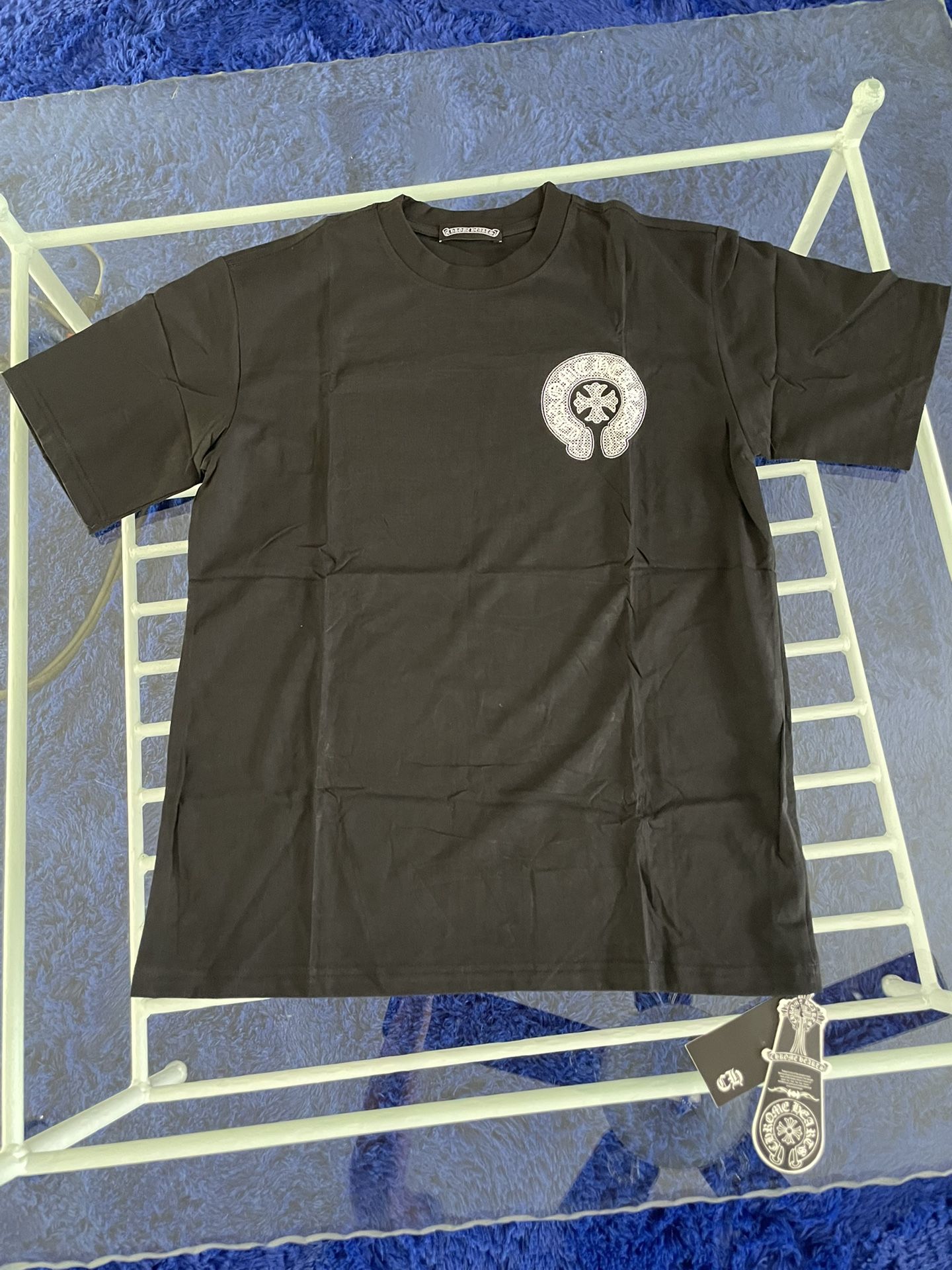 Black Chrome Hearts T Shirt (embroidered)