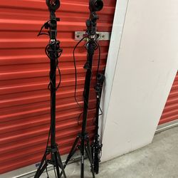 Studio camera light stands and Rod Iron Easel Stands