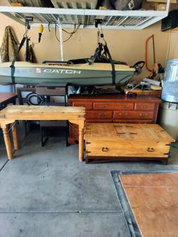 Rustic Mexican Coffee Table and Matching Console Table