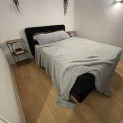 Queen bed frame & End tables For Sale