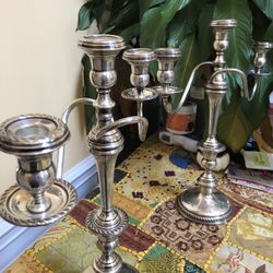 Sterling silver Premier Old Candle Sticks Pair