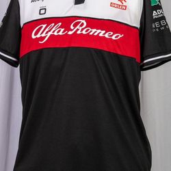 Alfa Romeo Racing F1 2023 Men's Team Polo Shirt - Black sz Large