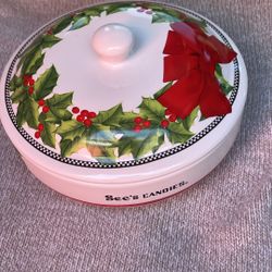 Sees Candies Covered Candy Dish 