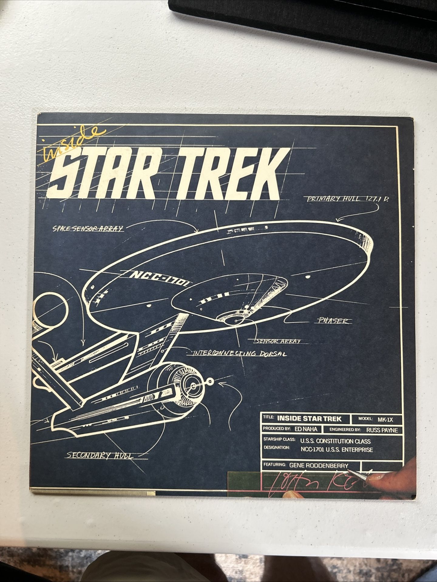 Inside Star Trek Vinyl LP 1976 Gene Roddenberry Isaac Asimov Willam Shatner Ex