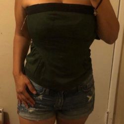 Dark Green Corset Small New/Blusa Corder Nuevo S