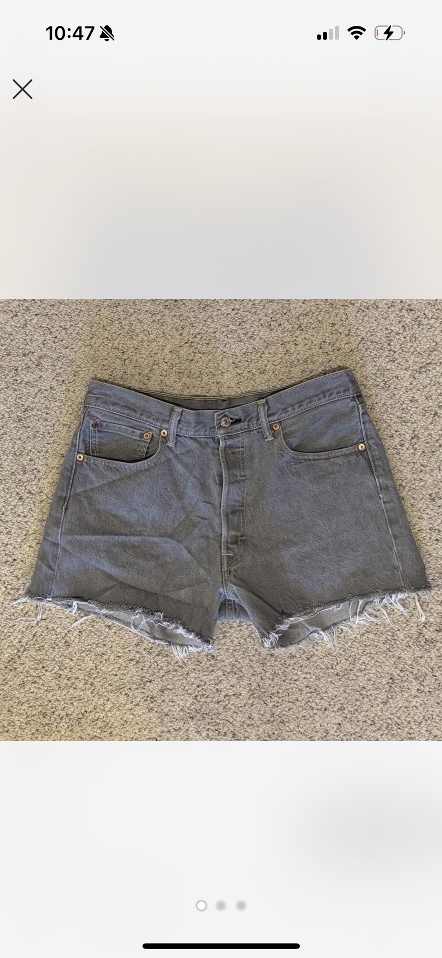 Grey Levi Shorts Medium (send offers)