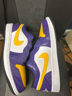 Air Jordan 1 Low Purple Gold Sneakers