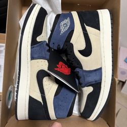 Size 9.5W / 8M - Air Jordan 1 High Zoom Air CMFT 2 Muslin Blackened Blue