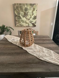 Hysunland macrame table runner