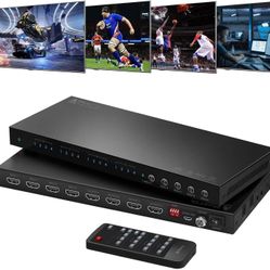 4K 60Hz HDMI Matrix 4x4, PORTTA 4 in 4 Out Switch Splitter