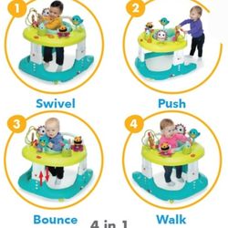 4-in-1 Activity Center: Tiny Love Walker, Jumper, Stationary Activity Center; Here I Grow Mobile