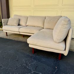 Tan Modular Burrow Field Sectional Couch Sofa