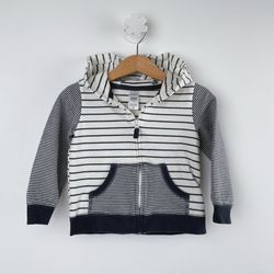 Carter’s | Striped Zip Up Hoodie Size 24 Months Toddler Boy Hoodie Like New