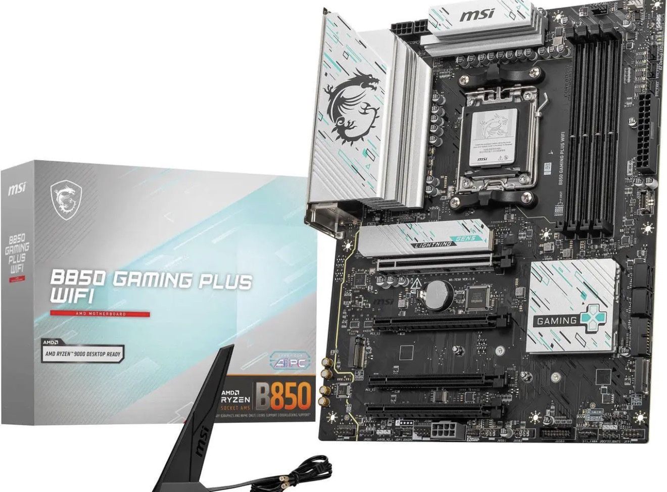 MSI B850 GAMING PLUS WIFI AM5 AMD B850 SATA 6Gb/s 5G Network DDR5 Wi-Fi 7 ATX Mo