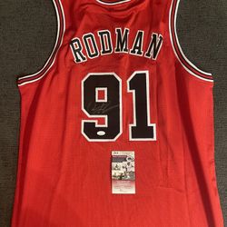 Dennis Rodman Signed Jersey With Certification