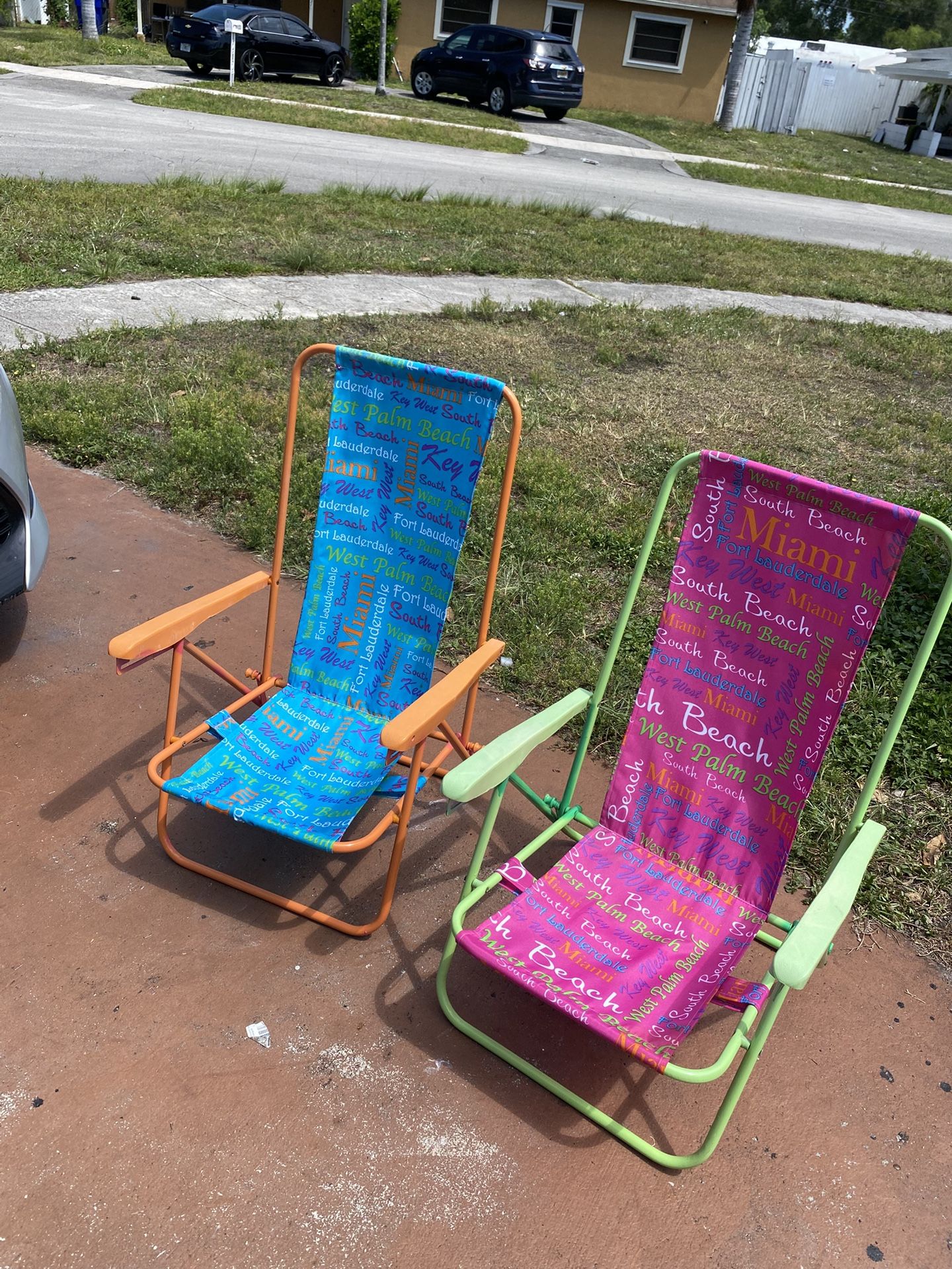 2 Foldable Beach Chair At 20 Dollars Each One