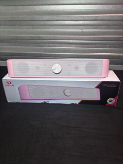 Redragon Adiemus RGB Pink Stereo Soundbar ā PC Gaming Speaker
