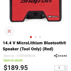 Snap on Bluetooth Speaker (RED)  