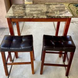 Bar Table With Matching Stools