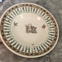 Disney Winnie The Pooh 100 Acre Woods 9” Stoneware Salad Bowl/Plate