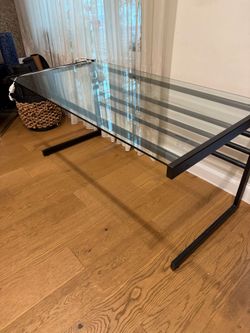 Modern glass office desk