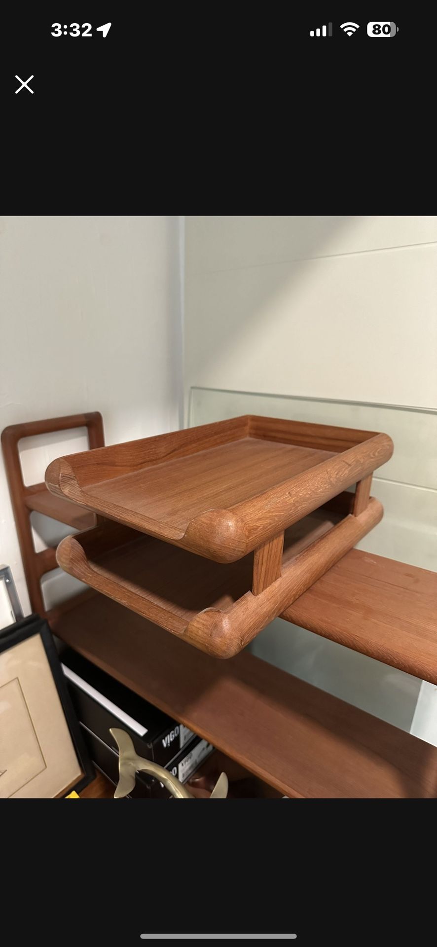 Danish Teak Desk Organizer 