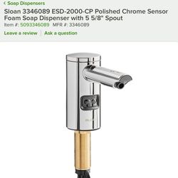 Sloan  ESD-2000-CP Polished Chrome Sensor Foam Soap Dispenser with 5 5/8" Spout Item #: 509 MFR #: 
