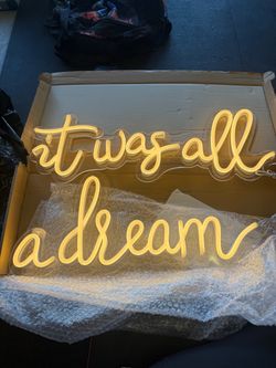 Neon it was all a dream sign