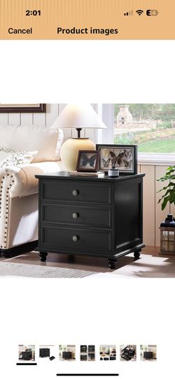 long black dress halloween costume ideas Black & Gold Rattan Nightstand and Dresser Set