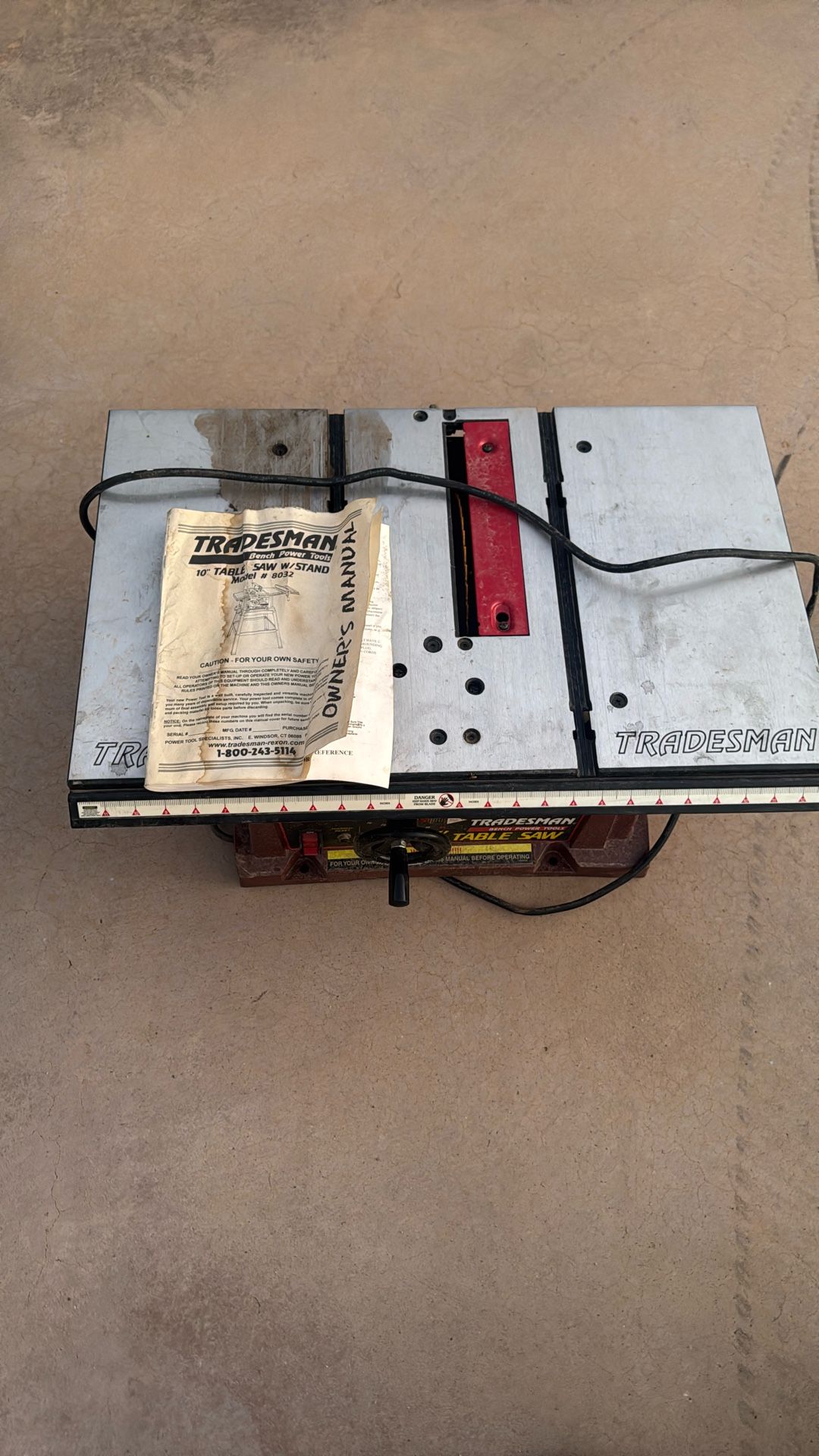 Tradesman Table Saw With Legs