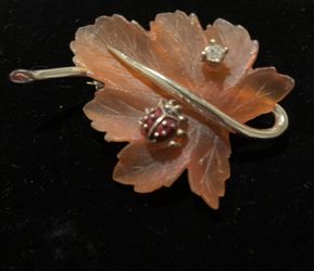 Collectible Leaf with Ladybug Pin