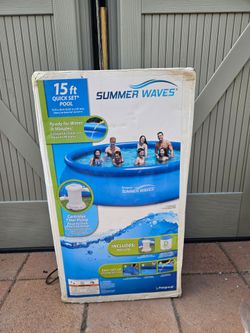 Polygroup Summer Waves 15ft by 36in Quick Set Pool
