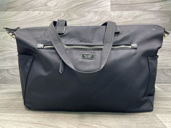 Kate Spade Black Nylon Overnight Duffle Bag 20" (A1D029477)