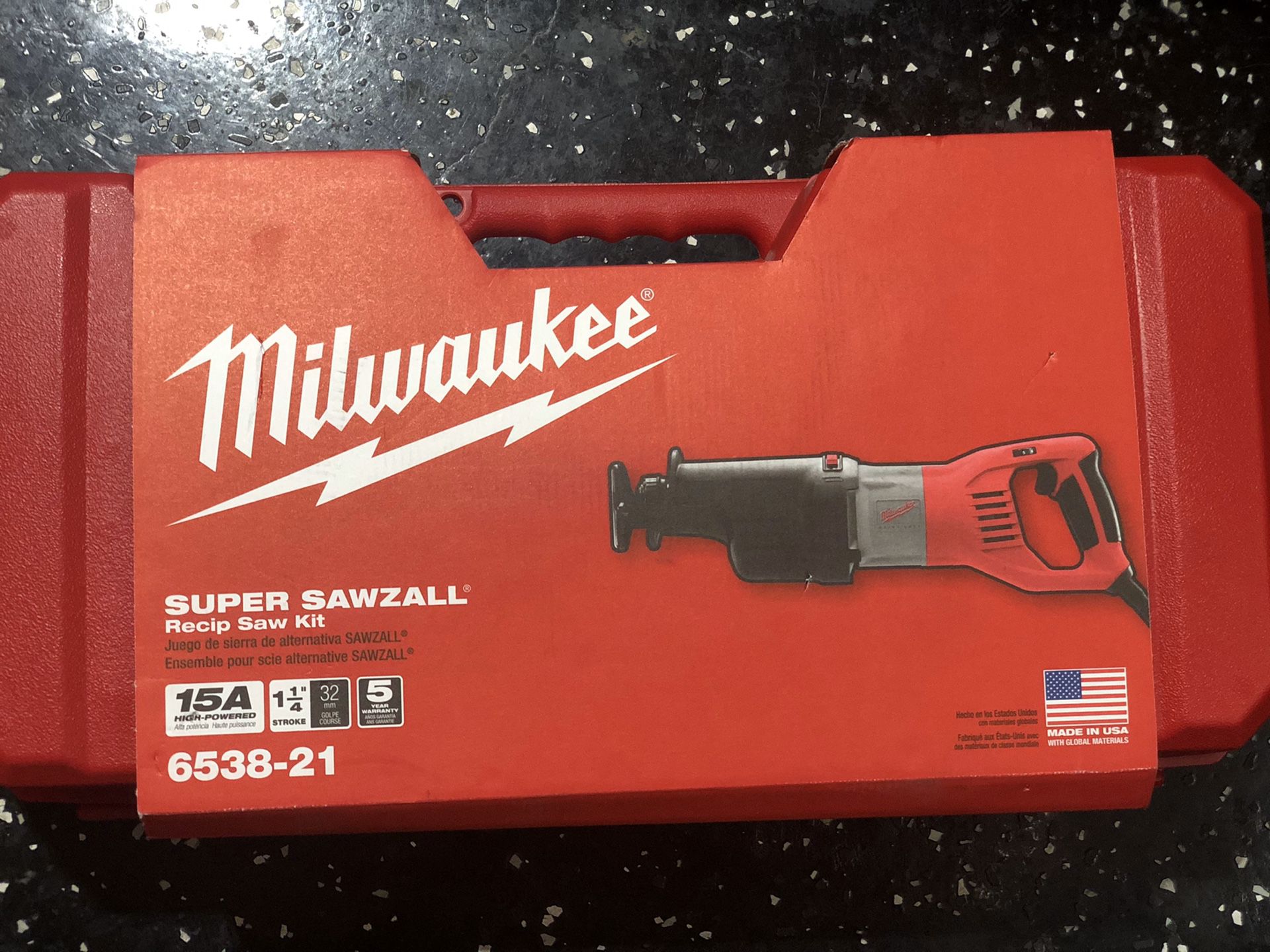 Milwaukee 15 Amp 1-1/4 in. Stroke Orbital SUPER SAWZALL Reciprocating Saw with Hard Case- Brand New