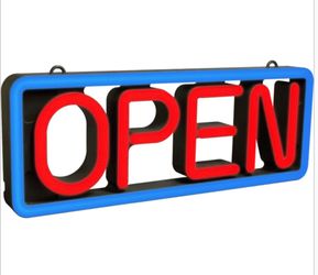 Pro-Lite LED Open Sign, Multicolor, 22"L x 8.25"H