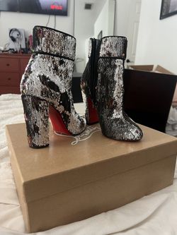 Christian Loub Silver Multi color Boots