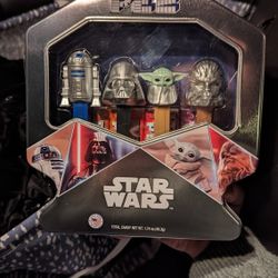 Star Wars Set Of 4 Pez Dispenser And Tin