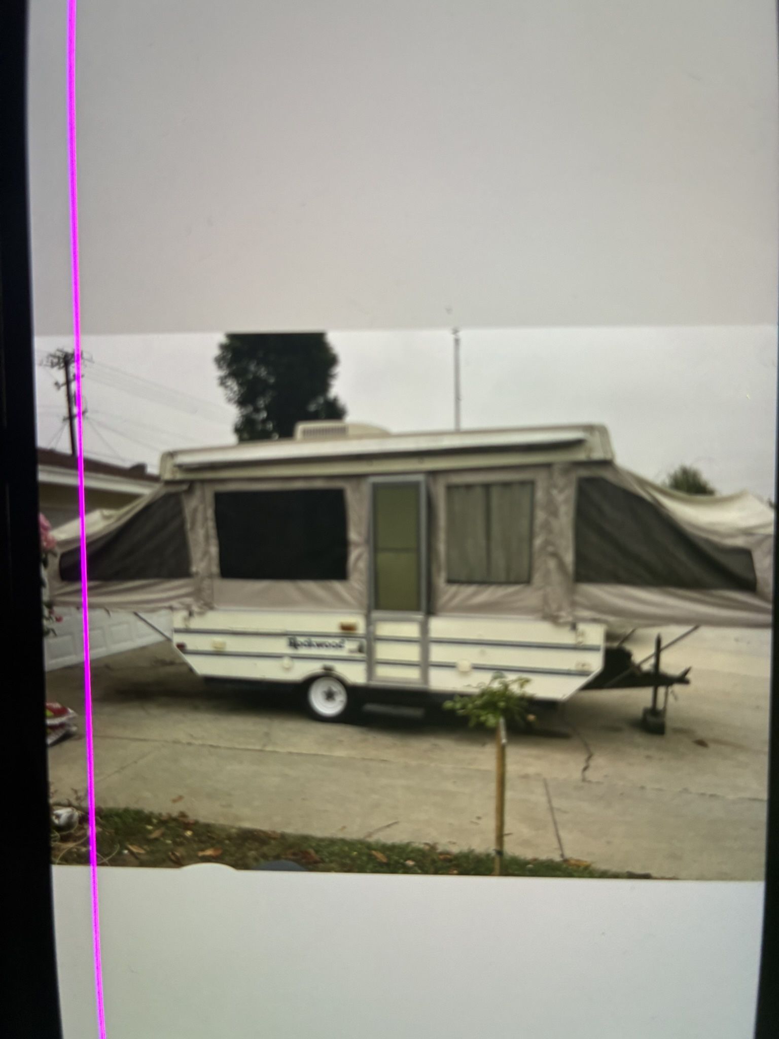 Pop Up Trailer With Working Air Conditioning  Two Full Beds Table Kitchen And Fridge  Working Condition  EAs To Set Up 