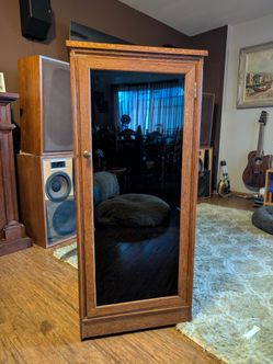 Oak Stereo Cabinet custom crafted